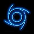 Cyclone Tornado neon glow icon illustration