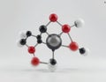 cyclopentane showing carbon and hydrogen atoms Royalty Free Stock Photo