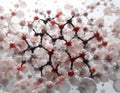 cyclopentane showing carbon and hydrogen atoms Royalty Free Stock Photo