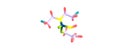 Cyclophosphamide molecular structure isolated on white