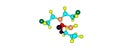 Cyclophosphamide molecular structure isolated on white