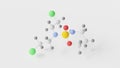 cyclophosphamide molecule 3d, molecular structure, ball and stick model, structural chemical formula cytophosphane