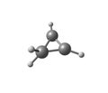 Cyclopropene molecular structure on white background Royalty Free Stock Photo