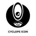 Cyclops icon vector isolated on white background, logo concept o