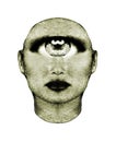 Cyclops Woman Digital Art Illustration
