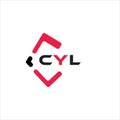 CYL creative minimalist letter logo. CYL unique vector initials alphabet letter logo design Royalty Free Stock Photo