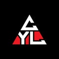 CYL triangle letter logo design with triangle shape. CYL triangle logo design monogram. CYL triangle vector logo template with red Royalty Free Stock Photo