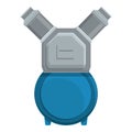 Cylinder compressor icon, cartoon style