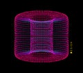 Cylinder. Detail of the mechanism. 3D connection structure. Geometric element for design. Futuristic technology style. Vector