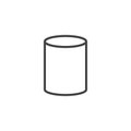 Cylinder geometrical figure outline icon