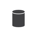 Cylinder geometrical figure vector icon