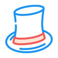 cylinder hat color icon vector illustration Royalty Free Stock Photo