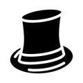 cylinder hat glyph icon vector illustration Royalty Free Stock Photo