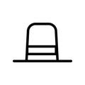 Cylinder hat icon line isolated on white background. Black flat thin icon on modern outline style. Linear symbol and editable Royalty Free Stock Photo