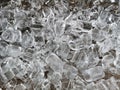 Cylinder ice cube detail and closeup Royalty Free Stock Photo