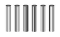 Cylinder metal aluminum pipe chrome bar. Metal pole vector steel aluminium iron pipe