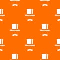 Cylinder and moustaches pattern seamless