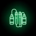 Cylinder outline icon in neon style. Can be used for web, logo, mobile app, UI, UX