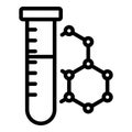 Cylinder test tube icon, outline style Royalty Free Stock Photo