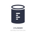 cylinder volumetric icon on white background. Simple element illustration from Shapes concept