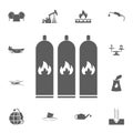 cylinders with a flammable substance icon. Detailed set of Oil icons. Premium quality graphic design sign. One of the collection i Royalty Free Stock Photo