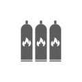 cylinders with a flammable substance icon. Element of oil and gas icon. Premium quality graphic design icon. Signs and symbols col