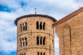 cylindrical bell tower of the IX century Royalty Free Stock Photo