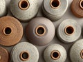 Cylindrical Ceramic Vases in Neutral Tones Royalty Free Stock Photo