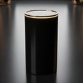 Cylindrical object with a glossy surface placed on a reflective dark Royalty Free Stock Photo
