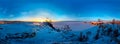 Cylindrical panorama Cape shaman on the island of Olkhon, Lake B Royalty Free Stock Photo