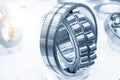 The cylindrical rolling bearing part with lighting effect.