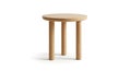 Simple Wooden Stool with Three Cylindrical Legs on a White Background Royalty Free Stock Photo