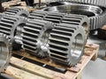 The cylindrical straight gear after processing on the machine is in the warehouse