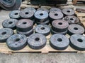 The cylindrical straight gear after processing on the machine is in the warehouse