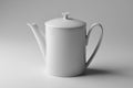 Cylindrical teapot white porcelain