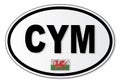 CYM Plate Wales Royalty Free Stock Photo