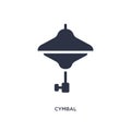 cymbal icon on white background. Simple element illustration from music concept