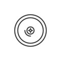 Cymbal outline icon