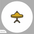 Cymbal vector icon sign symbol Royalty Free Stock Photo