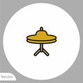 Cymbal vector icon sign symbol