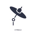 cymbals icon on white background. Simple element illustration from music concept