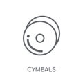 Cymbals linear icon. Modern outline Cymbals logo concept on whit