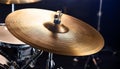 cymbals percussion instrument, AI generated Royalty Free Stock Photo