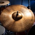 cymbals percussion instrument, AI generated Royalty Free Stock Photo