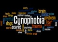 Cynophobia fear of dogs word cloud concept 3 Royalty Free Stock Photo