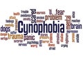 Cynophobia fear of dogs word cloud concept Royalty Free Stock Photo