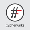 Cypherfunks Virtual Currency. Vector FUNK Icon.