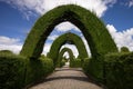 Cypress arches in cemetery of Tulcan Royalty Free Stock Photo