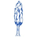 Cypress in hand drawn style. Tree sketch. Vector design Royalty Free Stock Photo