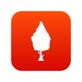 Cypress icon digital red